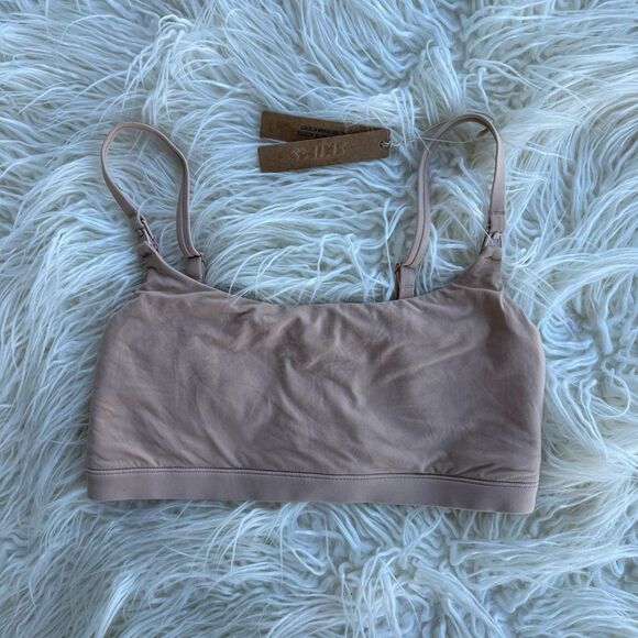 Skims Fits Everybody Maternity Nursing Bralette Clay Size Small - Picture 4 of 10